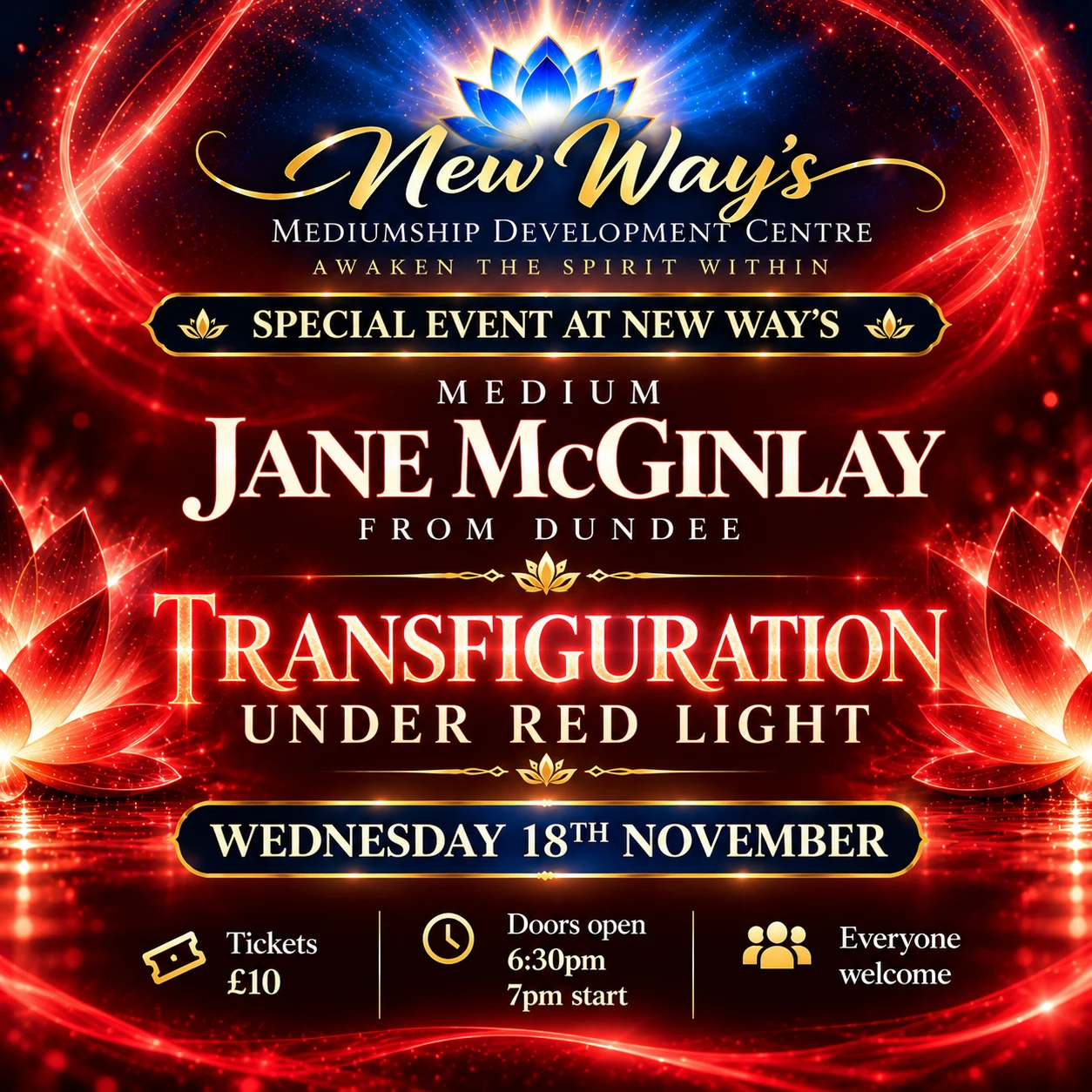 Poster for Jane McGinlay – Transfiguration Under Red Light